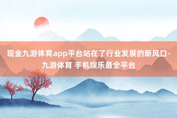 现金九游体育app平台站在了行业发展的新风口-九游体育 手机娱乐最全平台