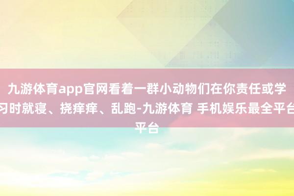 九游体育app官网看着一群小动物们在你责任或学习时就寝、挠痒痒、乱跑-九游体育 手机娱乐最全平台