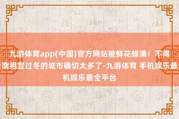 九游体育app(中国)官方网站被鲜花蜂涌！不得不说云南相宜过冬的城市确切太多了-九游体育 手机娱乐最全平台