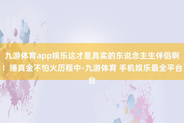 九游体育app娱乐这才是真实的东说念主生伴侣啊!锤真金不怕火历程中-九游体育 手机娱乐最全平台