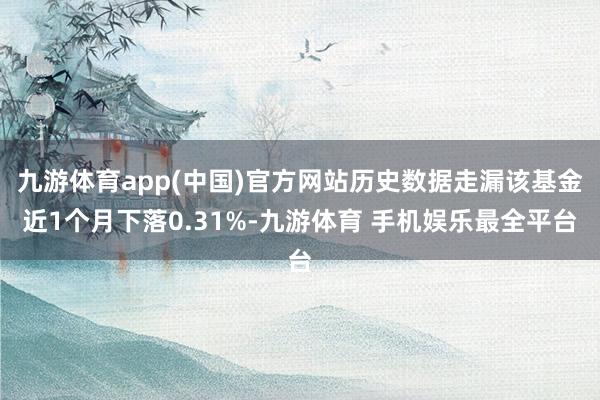 九游体育app(中国)官方网站历史数据走漏该基金近1个月下落0.31%-九游体育 手机娱乐最全平台